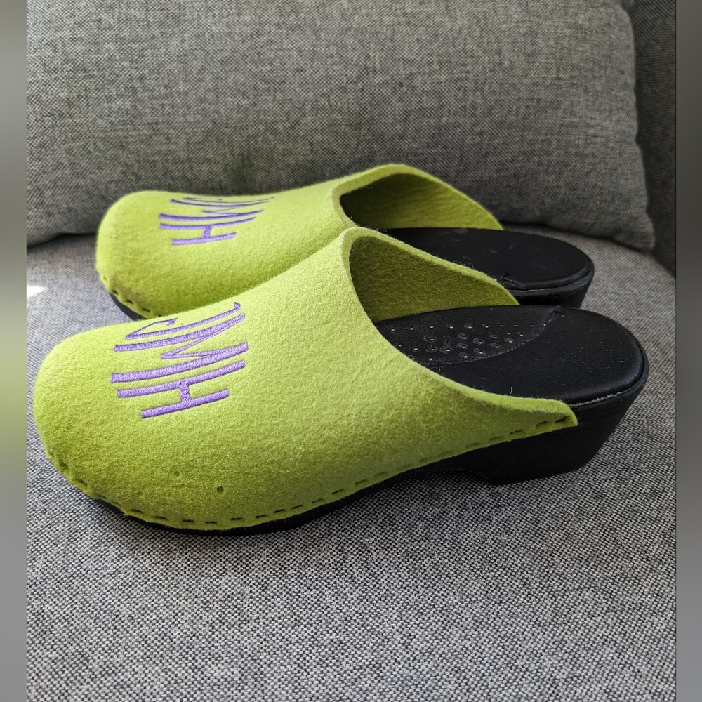 ANNA monogrammed Clogs Mules - Picture 3 of 7